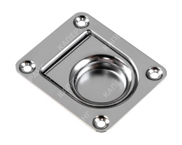 Ручка палубная потайная 65х56х1 мм нержавеющая сталь (11460)